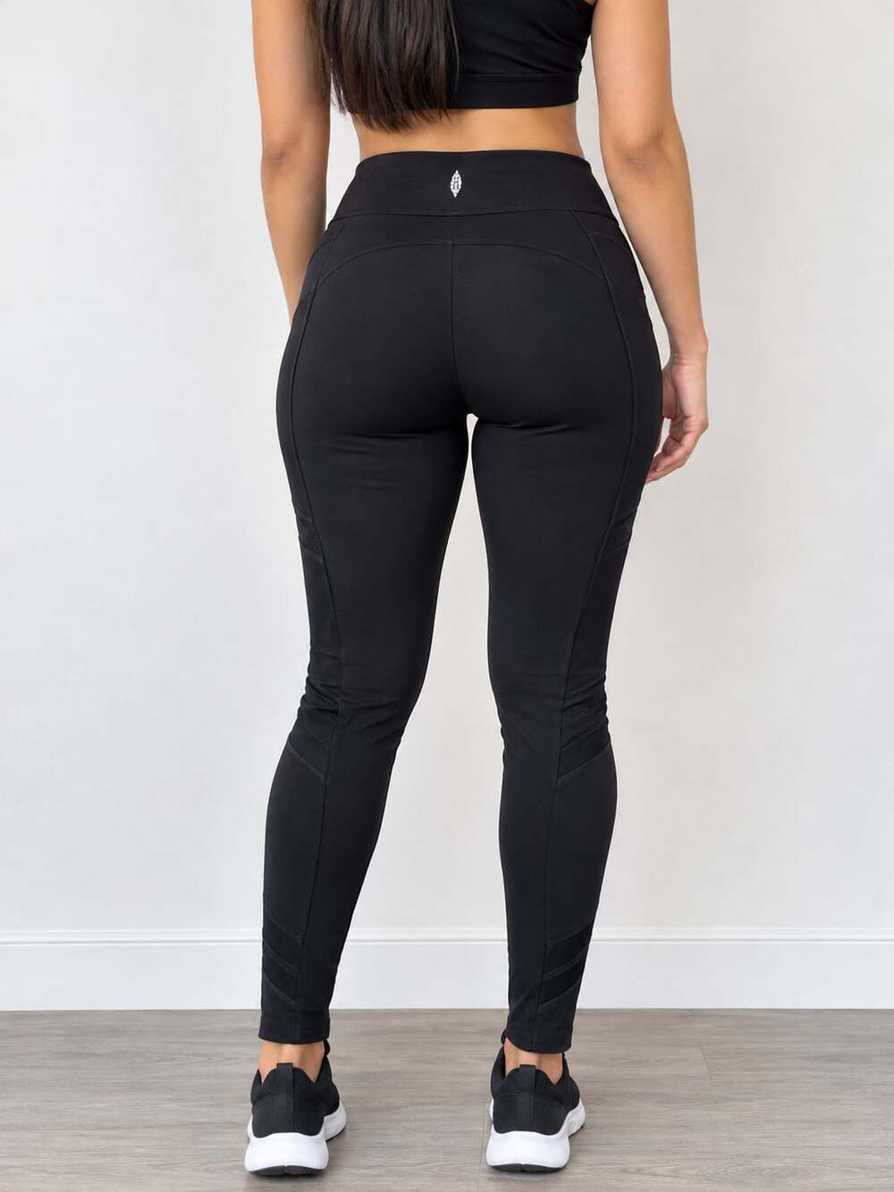 FP Movement Black Mesh Panel High Rise Leggings with Pockets Size S